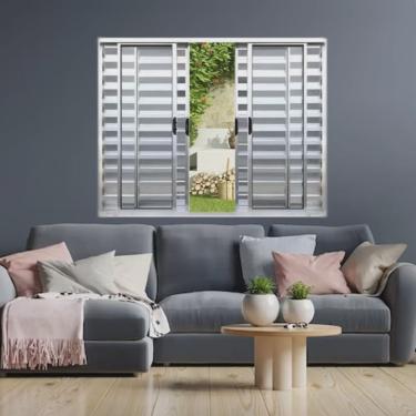 Imagem de Janela Veneziana de Alumínio 6 Folhas 100 X 200cm Linha Modular