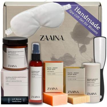 Imagem de Conjunto de spa ZAAINA Wellness para mulheres com vela, névoa facial e