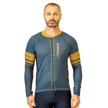 Imagem de Camisa Para Ciclismo Masculina Manga Longa Evolution Laranja Savancini