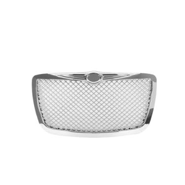 Imagem de Peças de modificação do carro guarnição dianteira malha capa pára-choques grade superior corrida grelhas de radiador compatível para chrysler 300 300c 2004-2010