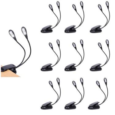 Imagem de Suporte para Partitura com Luzes TEECOO - 10 Clipes LED USB e Bateria