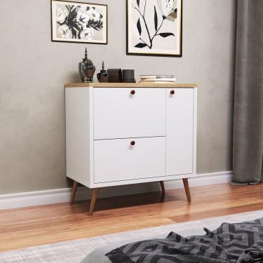 Imagem de Aparador para Sala de Estar com Pés Madri Branco/Tauari