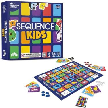 Imagem de Jogo Tabuleiro Diversão Família Sequence Kids -34737 Copag
