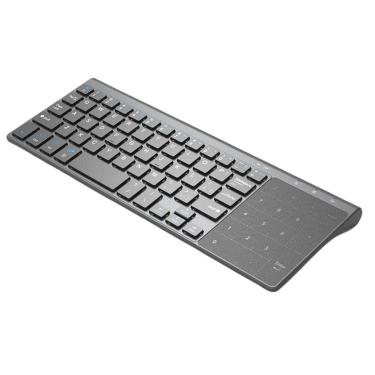 Imagem de Slim 2.4GHz USB Mini teclado sem fio com número de touchpad