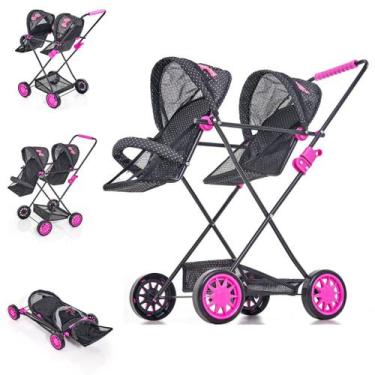 Imagem de Carrinho De Boneca Bebê Sag Gêmeos Baby Menina Reborn - Sag Toys