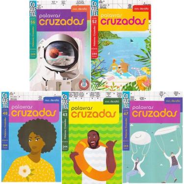 Imagem de Kit 5 Livros Palavras Cruzadas Nível Difícil Expert Coletânea 144 Pági
