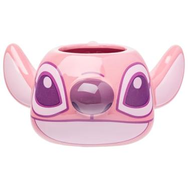 Imagem de Silver Buffalo Lilo and Stitch Angel Caneca esculpida em cerâmica 3D, 623 g