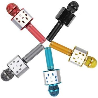 Imagem de Microfone Karaokê Bluetooth Efeito De Voz Recarregável Modo Selfie - B