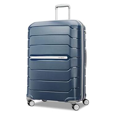 Imagem de Samsonite Freeform Hardside expansível com rodas giratórias duplas, Azul marino, Checked-Medium 24-Inch, Freeform Hardside expansível com rodas giratórias duplas