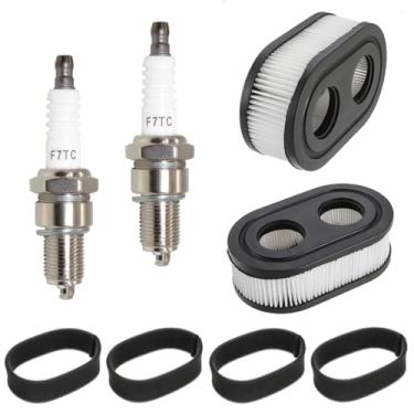 Imagem de HUAREW Filtro de ar 593260 com pré-filtro e vela de ignição serve para motores Briggs and Stratton 500EX 550EX 575EX 625EX 725EXI, filtro de ar para motores da série 4247 5432k 09P00 09P702 (2 peças)