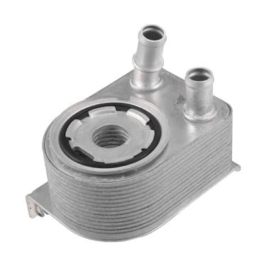 Imagem de VekAuto Kit de refrigerador de óleo do motor compatível com Chrysler 200 2013-2016, radiador de óleo de transmissão de tom prateado de liga de alumínio durável com vedações O-ring