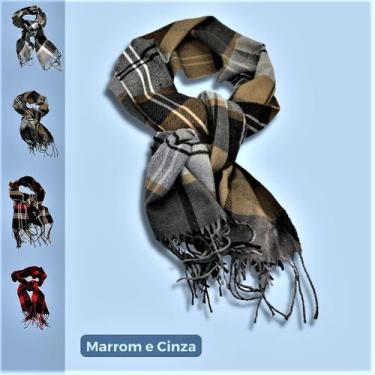 Imagem de Cachecol Echarpe Manta Xadrez Inverno Masculino Feminino - REDSTAR, Ma