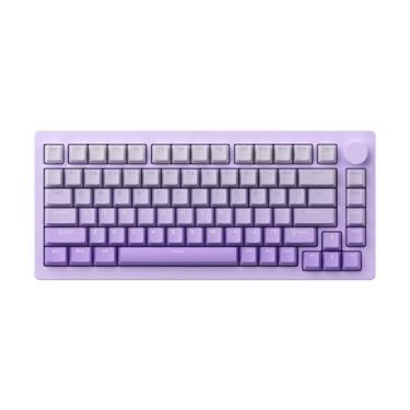 Imagem de MONSGEEK Monsgeek M1W V3 Teclado Mecânico De Alumínio 75% Rgb Teclado Para Jogos Hot-Swappable Com Botão, 6000 Mah Rgb Gradient Purple Teclado Personalizado Com Teclas Pbt Double Shot V3 Piano Pro