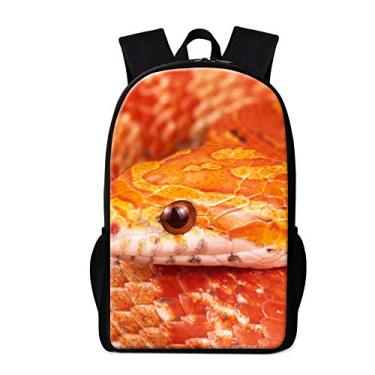 Imagem de Dispalang Linda mochila com estampa de cobra artística escolar bolsa de ombro duplo para meninos mochila animal para meninas, Cobra 10, 16 inch, Mochilas de mochila