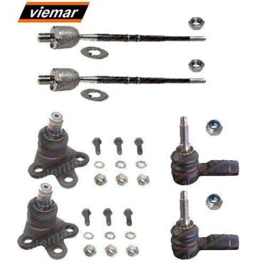 Imagem de Kit par pivo + articulacao axial e terminal de direcao - chevrolet tra
