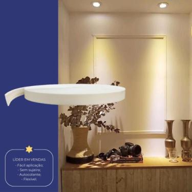 Imagem de Boiserie Moldura Roda Meio Eva Autoadesivo e Flexível Orion 3,5cm x 5m