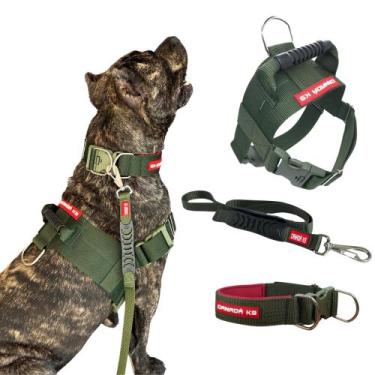 Imagem de Combo Coleira Peitoral + Guia + Coleira para Cachorro - Tamanho Extra 