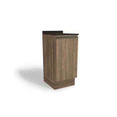 Imagem de Cozinha Modulada Kappesberg Maxxi Nicho G741 c/ Tampo 40cm Nogal/Preto