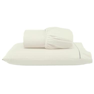 Imagem de Roupa de Cama Lençol Solteiro 200 Fios Algodão 2 Peças em Ponto Palito Anti-Pilling com Toque Suave Premium