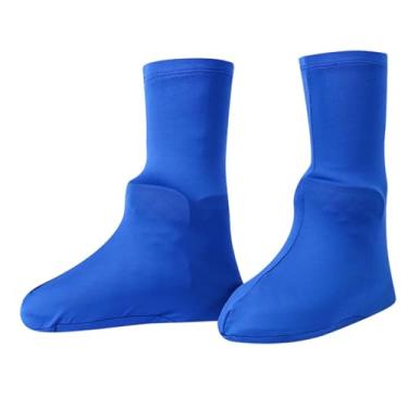 Imagem de Aymzbd Sapatos cobrem as botas cobre o protetor de sapatos reutilizáveis ​​à prova de chuva para acampamento de jardim de esportes ao ar livre de bicicleta, Azul, Adultos