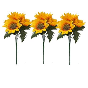 Imagem de Buquês Girassol Flores Montagem De Arranjos Decoração (unico, cada, 3)