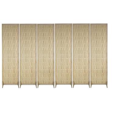 Imagem de Biombo Trançado Madeira MDF Divisoria de Ambiente Reto Divisor Decoração (6)