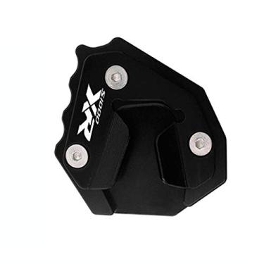 Imagem de Acc-Creativity Suporte de pé de motocicleta com ampliador lateral para placa de extensão compatível com BMW S1000XR 2015-2019 (preto)