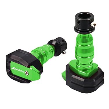 Imagem de Acc-Creativity Motocicleta CNC Alumínio Motor Crash Guard Case Frame Sliders Protector Proteção contra quedas Compatível com Kawasaki ZX-25R ZX25R 2020-2021 (Verde)