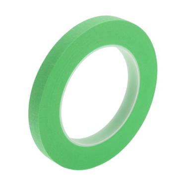 Imagem de Edinstry Fita adesiva de 0,4 cm x 52,5 metros, fita adesiva de pintura de fácil remoção para pintura, etiquetagem e artesanato DIY, papel crepe, aderência média, sem resíduos, fita decorativa verde
