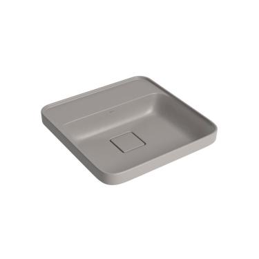 Imagem de Cuba De Sobrepor Deca Slim 40x40 L.21040.m.85 Quadrada Com Mesa Soft Antracite