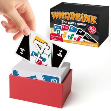 Imagem de Whodrink|Drinking Games for Adults|The Party Game for 21+|Fun and Easy Card Game for Game Nights|Drinking Board Games for Bachelorette Party,Couple Games|136 Cards