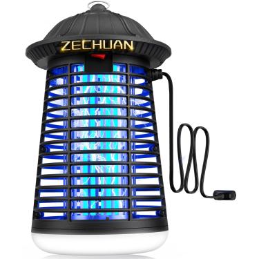Imagem de zechuan Mata-Insetos Interno E Externo Com Luz Led, Lanterna Para Matar Mosquitos, Armadilha Eletrônica Moscas, Casa, Quintal, Pátio, Jardim