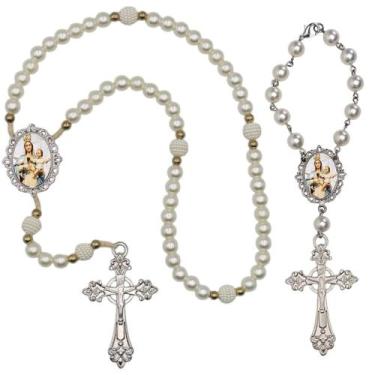 Imagem de Terco de Oraçao de Luxo com Terco de Carro Nossa Senhora da Esperança 