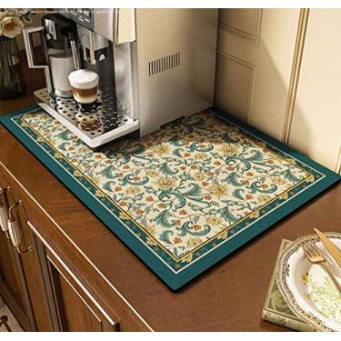 Imagem de Cciphy Tapete Fofo Para Cafeteira Bancadas, Acessórios Bar, Secador De Pratos Coloridos Bancadas Cozinha, Absorvente Rápido, Proteção 30 X 40 Cm (F)