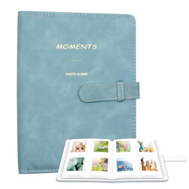 Imagem de Ablus Álbum De Fotos Com 256 Bolsos Para Câmeras E Impressoras Polaroid Snaptouch Zip Mint, Filme Câmera Instantânea Instax Mini 11, 12, 9, 8+ Liplay, Impressora Link Sp-1 (Azul)