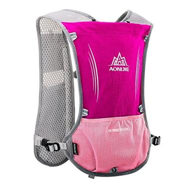 Imagem de AONIJIE Mochila Multifuncional Para Esportes Ao Ar Livre 5L, Acampamento, Ciclismo, Corrida, Escalada, Caminhada, Colete De Hidratação (Rose-Only Vest)