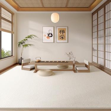 Imagem de Sala de estar, Sala de chá, Quarto de cor sólida, Escritório, Carpete resistente a manchas, Decoração para casa (120 x 200 cm (3,9 x 6,6 pés/QR Sem vinco 1)