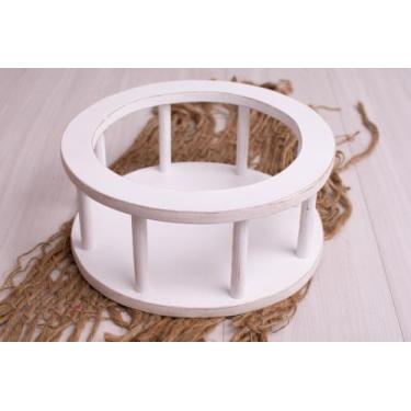 Imagem de Bercinho Rústico Redondo Newborn Acompanhamento Tina Vazada props ensa