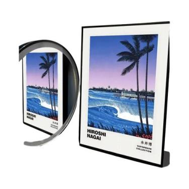 Imagem de Verão Praia Cidade Vintage Vaporwave Cartaz Adesivo De Papel À Prova D