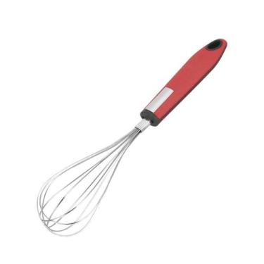 Imagem de Batedor de Ovos Fouet Manual em Aço Inox Unyhome, Vermelho