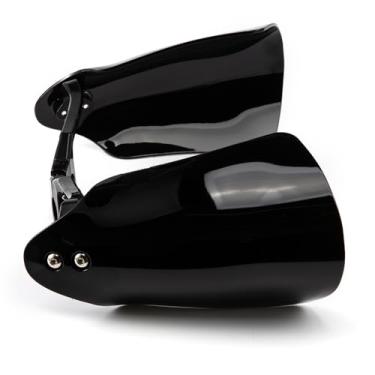 Imagem de Protetores de mão para motocicleta Touring Road King Road Glide Electra Glide Limited Black Shield Universal 7/20.3 cm 22 mm 1/20.3 cm 28 mm guidão para Dirt Bike ATV Scooter (preto)