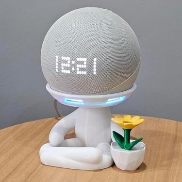 Imagem de Suporte Alexa Echo Dot 4 e Echo Dot 5. Tema Robert Flores entre outros - Presente, decoração criativa, música, som, stand de mesa Amazon