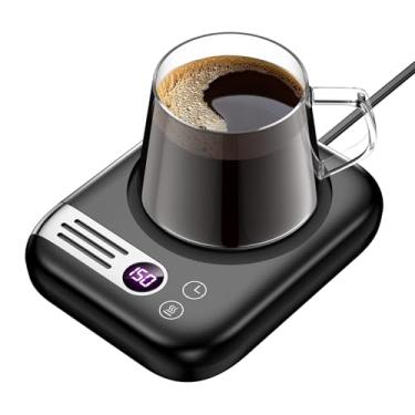 Imagem de DOWILLDO Aquecedores De Canecas Café Para Mesa Com 3 Configurações Temperatura, Liga Alumínio, Aquecimento Rápido, Desligamento Automático, Placa Leite, Chá, Chocolate Quente, Vela