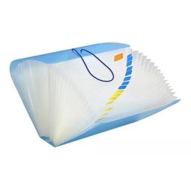 Imagem de Pasta Sanfonada Média Plástica Duplicata 31 Divisórias 19x24cm ACP e P