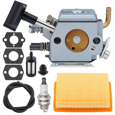 Imagem de Kit de carburador Dalom BR420 com filtro de linha de combustível de limpeza para filtro de ar Stihl SR320 SR340 SR380 SR400 SR420 BR320 BR340 BR380 BR400 BR420