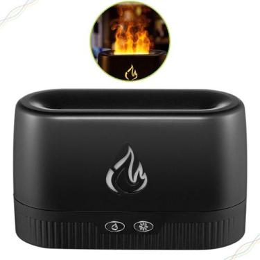 Imagem de Difusor de Aromas Utrassonico em Forma de Lareira, Umidificador de Ar,