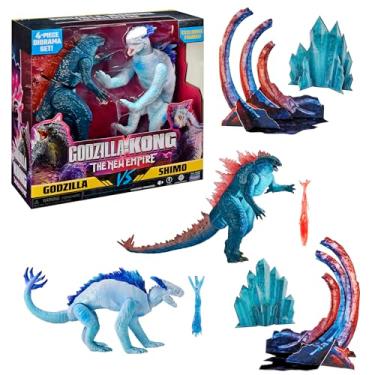 Imagem de MonsterVerse - Godzilla x Kong, pacote com 2 bonecos articulados, 15 cm, Godzilla vs Shimo, para crianças a partir de 4 anos, MN3041
