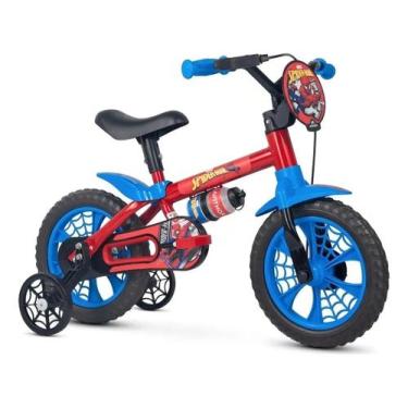 Imagem de Bicicleta Homem Aranha Spider Man Bike Bike Aro 12 Criança Menino Azul