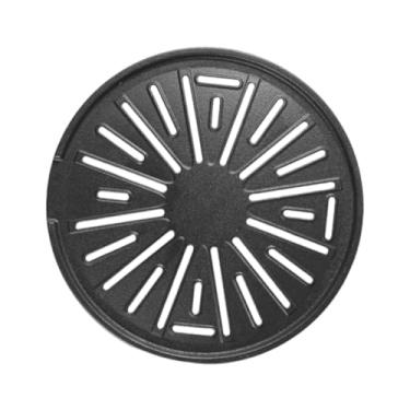 Imagem de IEUDNS Churrasqueira, frigideira, coreana, antiaderente, redonda, revestimento, grelha, para cozinhar, assar alimentos, fogão a gás, churrasqueira, fogão, Flor Grande