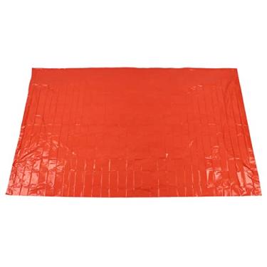 Imagem de Cobertor de emergência ao ar livre cobertor portátil de sobrevivência portátil quente para camping de aventura kit de sobrevivência de caminhada laranja 210x130cm